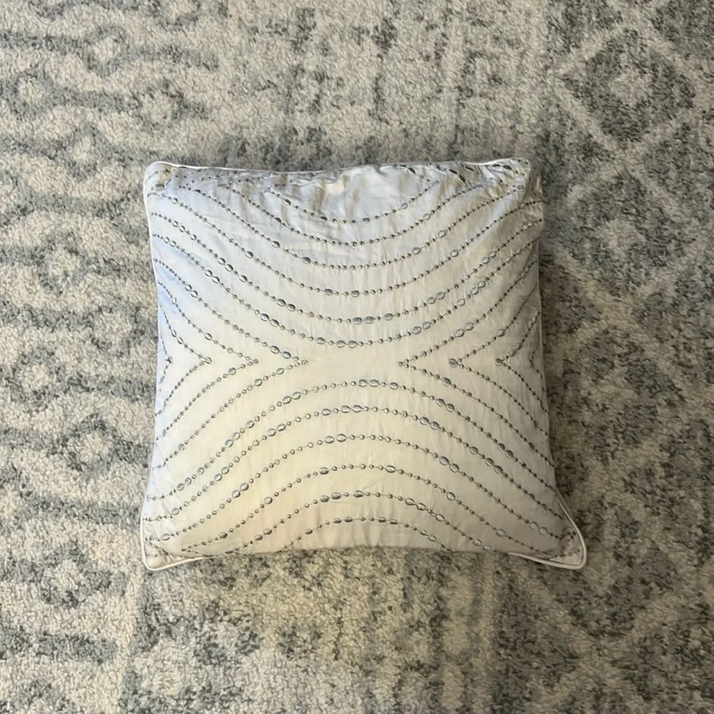 Silver Throw Pillow